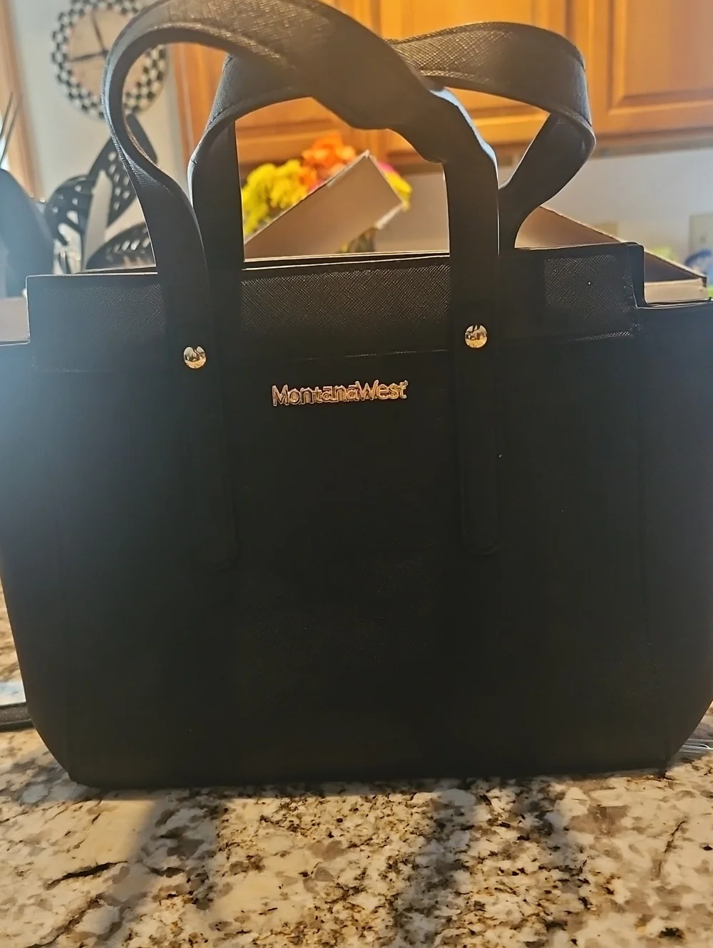 Montana West Black Structured Crossbody